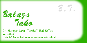 balazs tako business card